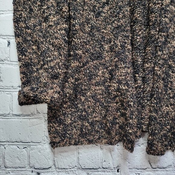 Real Clothes Wool Blend Brown Blended Color Open Cardigan Sweater Size L - Picture 6 of 11